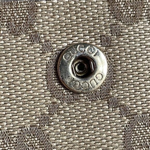 Gucci Monogram GG Long Wallet Double Sided Tan Lilac Heart Clasp - Picture 10 of 17